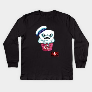 Angry Stay Puft Cupcake Steve Grace Design. Kids Long Sleeve T-Shirt